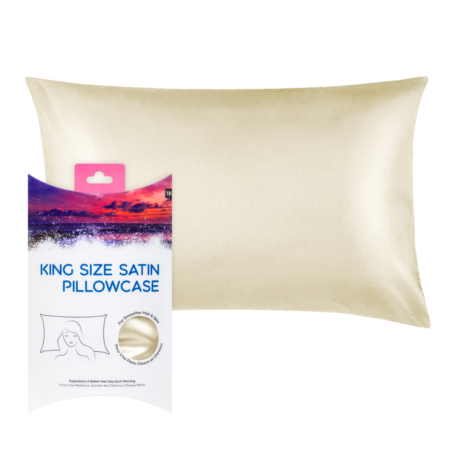 Mercer Studios King Size Satin Pillowcase 36in x 20in Lindo Products